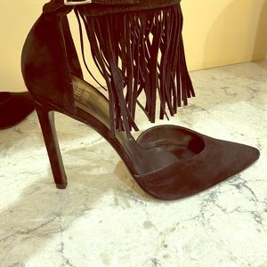 Stuart Weitzman fringe pumps